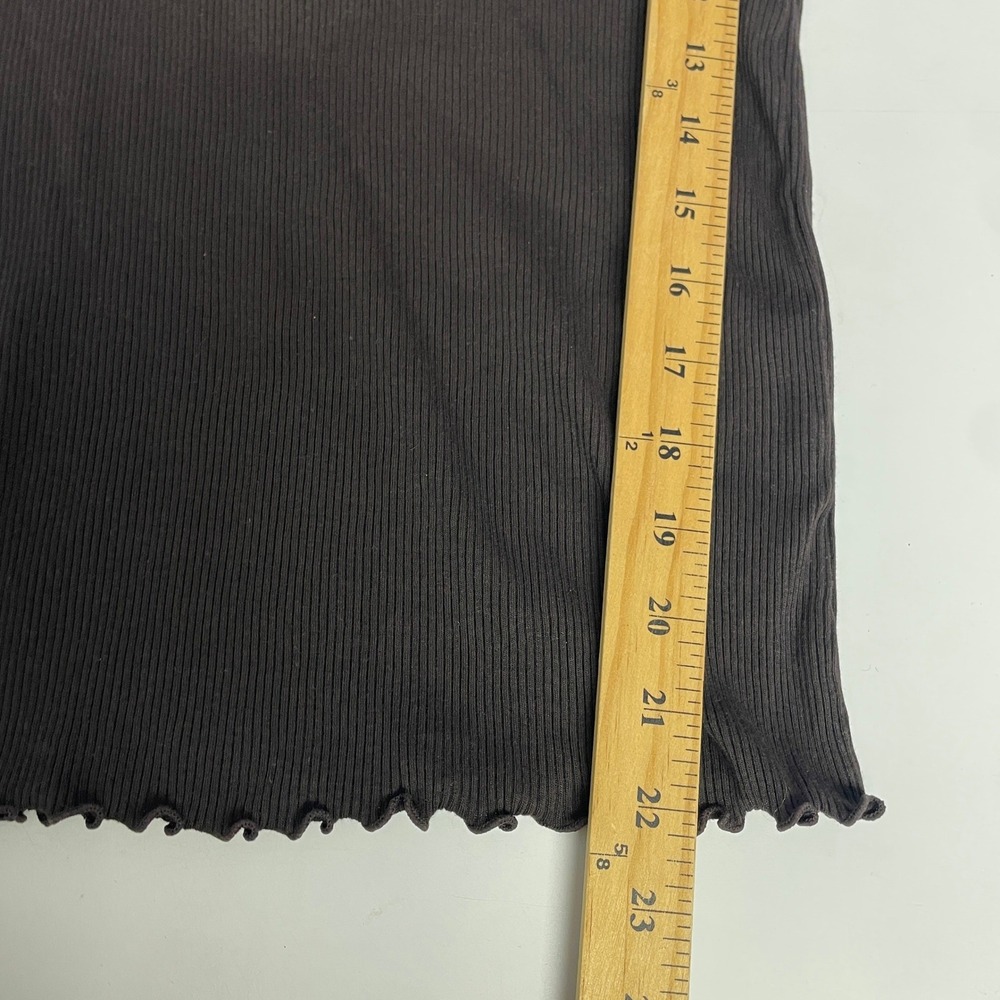 Madewell Womens Ribbed Lace Trim V-Neck Tank Top Brown XL NW944 - Picture 7 of 7